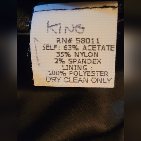 * David Meister Jet Black Satin like fabric mini dress - Picture 7 of 8